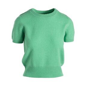 Naadam Cashmere Short Sleeve Cropped Pullover